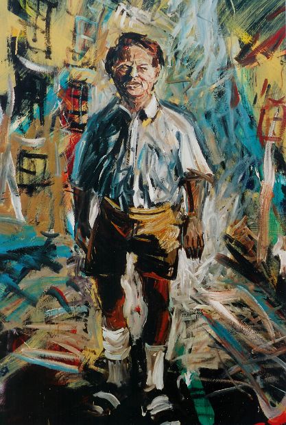 HELMUT ALT,  Unternehmer, Öl auf Hartfaser, 125 x 80 cm